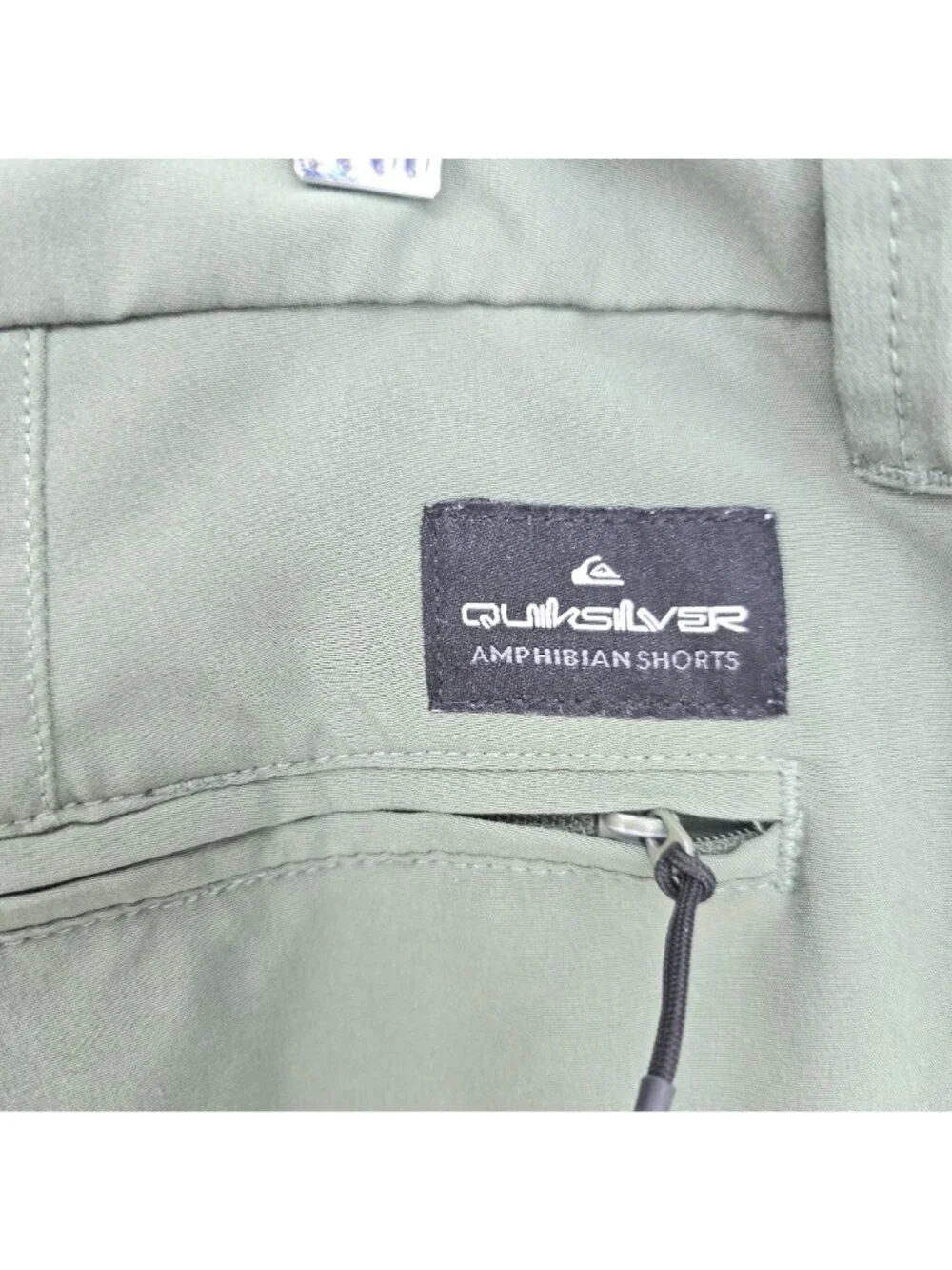 Quiksilver Union Amphibian Olive Green Swim Boardshorts Men Size 34